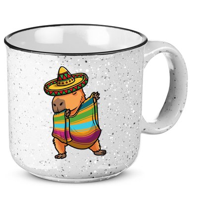 Funny Capybara Cinco De Mayo Rodent Dab Mexican Gift 15oz Campfire Ceramic Mug