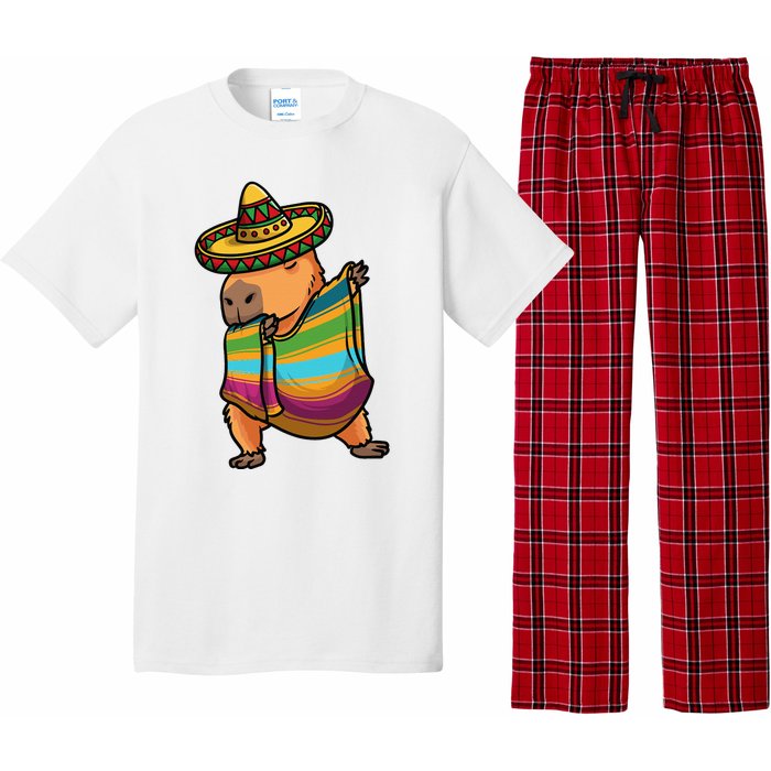 Funny Capybara Cinco De Mayo Rodent Dab Mexican Gift Pajama Set