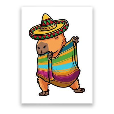 Funny Capybara Cinco De Mayo Rodent Dab Mexican Gift Poster
