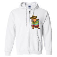 Funny Capybara Cinco De Mayo Rodent Dab Mexican Gift Full Zip Hoodie