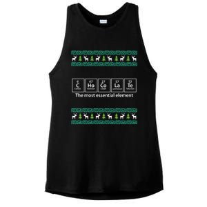 Funny Chemistry Chocolate Chocolate Elet Ugly Xmas Gift Ladies PosiCharge Tri-Blend Wicking Tank