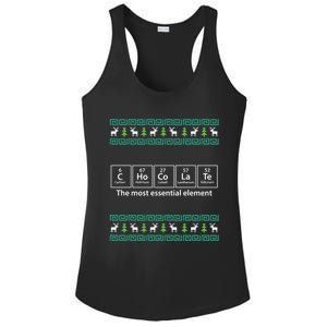 Funny Chemistry Chocolate Chocolate Elet Ugly Xmas Gift Ladies PosiCharge Competitor Racerback Tank