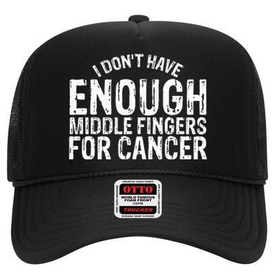 Funny Chemo Chemotherapy Battle Cancer High Crown Mesh Back Trucker Hat