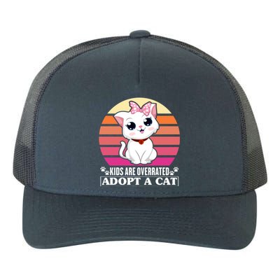 Funny Cute Cat Dad Cat Mom Are Overrated Adopt A Cat Gift Yupoong Adult 5-Panel Trucker Hat