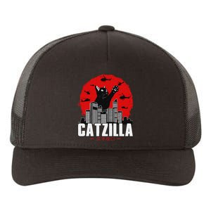 funny Catzilla Cute Cat Stuff For Cat Lover Yupoong Adult 5-Panel Trucker Hat