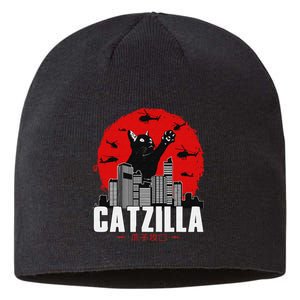 funny Catzilla Cute Cat Stuff For Cat Lover Sustainable Beanie