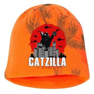 funny Catzilla Cute Cat Stuff For Cat Lover Kati - Camo Knit Beanie