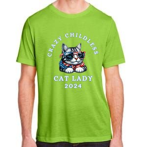 Funny Childless Crazy Cat Lady 2024 Crazy Cat Lady Funny Adult ChromaSoft Performance T-Shirt