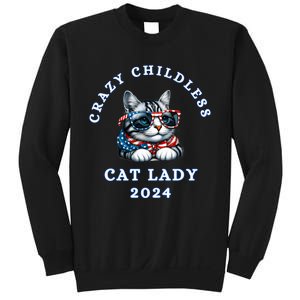 Funny Childless Crazy Cat Lady 2024 Crazy Cat Lady Funny Sweatshirt