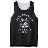 Funny Childless Crazy Cat Lady 2024 Crazy Cat Lady Funny Mesh Reversible Basketball Jersey Tank