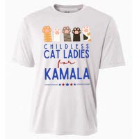 Funny Childless Cat Ladies For Kamala Harris 2024 President Cooling Performance Crew T-Shirt