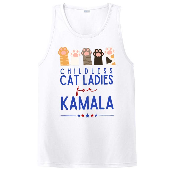 Funny Childless Cat Ladies For Kamala Harris 2024 President PosiCharge Competitor Tank