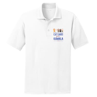 Funny Childless Cat Ladies For Kamala Harris 2024 President PosiCharge RacerMesh Polo