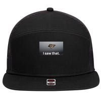 Funny Ceiling Cat I Saw That Judging Cat Watching You Meme 7 Panel Mesh Trucker Snapback Hat