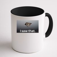Funny Ceiling Cat I Saw That Judging Cat Watching You Meme Mug