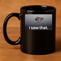 Funny Ceiling Cat I Saw That Judging Cat Watching You Meme 11oz C Handle Ceramic Mug
