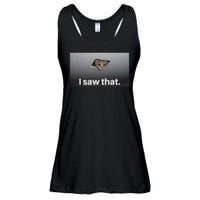 Funny Ceiling Cat I Saw That Judging Cat Watching You Meme Ladies Essential Flowy Tank