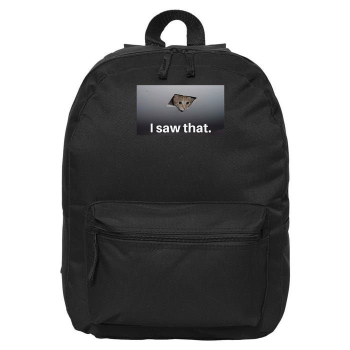Funny Ceiling Cat I Saw That Judging Cat Watching You Meme 16 in Basic Backpack