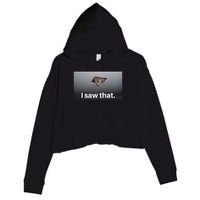 Funny Ceiling Cat I Saw That Judging Cat Watching You Meme Crop Fleece Hoodie