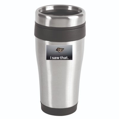 Funny Ceiling Cat I Saw That Judging Cat Watching You Meme 16oz Travel Tumbler