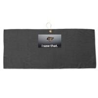 Funny Ceiling Cat I Saw That Judging Cat Watching You Meme Large Microfiber Waffle Golf Towel