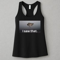 Funny Ceiling Cat I Saw That Judging Cat Watching You Meme Womens Tank Top