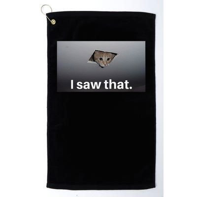 Funny Ceiling Cat I Saw That Judging Cat Watching You Meme Golf Towel