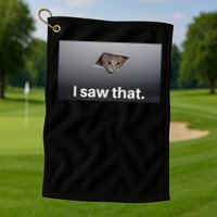 Funny Ceiling Cat I Saw That Judging Cat Watching You Meme Golf Towel