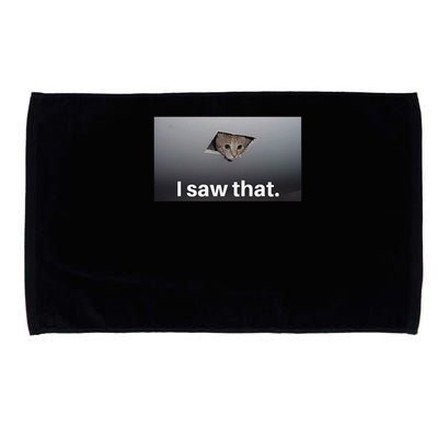 Funny Ceiling Cat I Saw That Judging Cat Watching You Meme Microfiber Hand Towel
