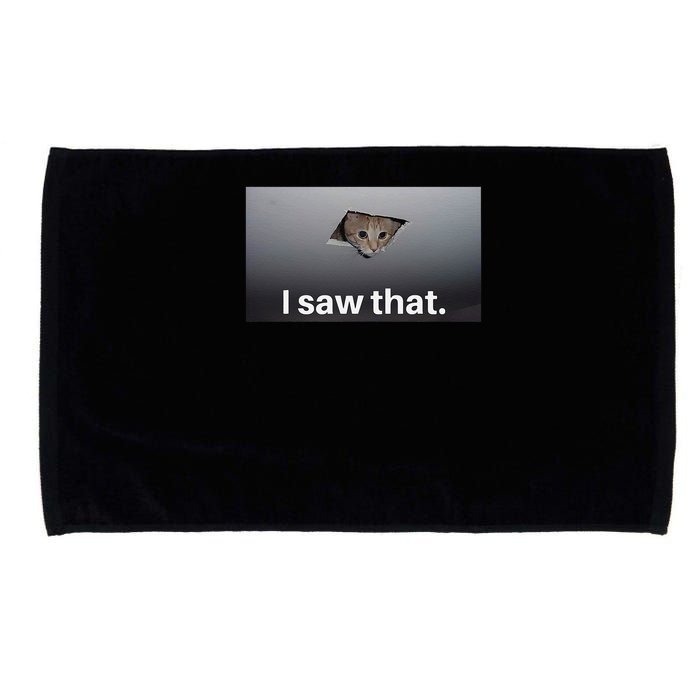 Funny Ceiling Cat I Saw That Judging Cat Watching You Meme Microfiber Hand Towel