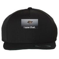 Funny Ceiling Cat I Saw That Judging Cat Watching You Meme Wool Snapback Cap