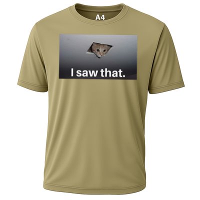 Funny Ceiling Cat I Saw That Judging Cat Watching You Meme Performance Shirt