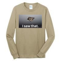Funny Ceiling Cat I Saw That Judging Cat Watching You Meme Tall Long Sleeve T-Shirt
