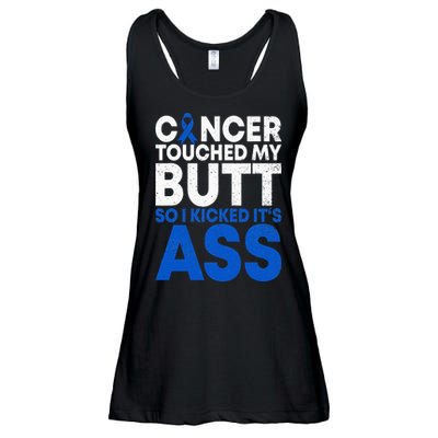Funny Colon Cancer Survivor Cancer Awareness Ribbon Ladies Essential Flowy Tank