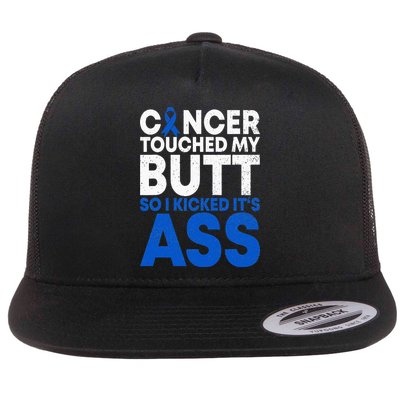 Funny Colon Cancer Survivor Cancer Awareness Ribbon Flatbill Hat