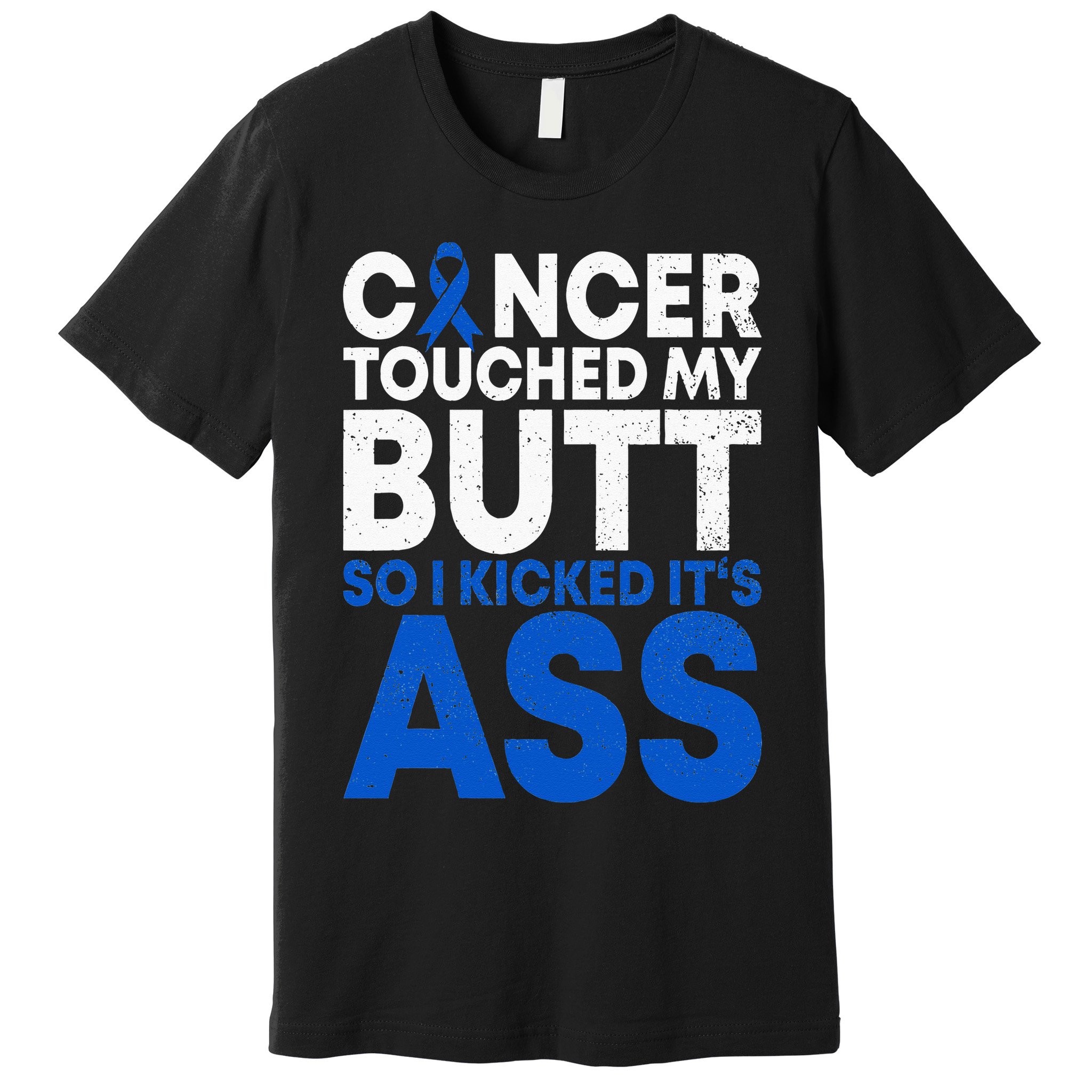 Funny Colon Cancer Survivor Cancer Awareness Ribbon Premium T-Shirt