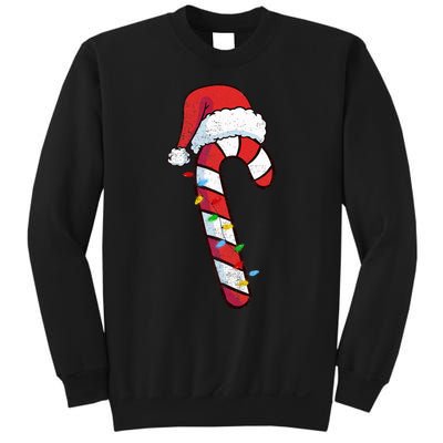 funny Christmas Candy Cane Santa  Sweatshirt