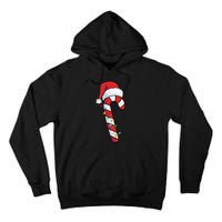 funny Christmas Candy Cane Santa  Tall Hoodie