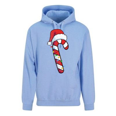 funny Christmas Candy Cane Santa  Unisex Surf Hoodie