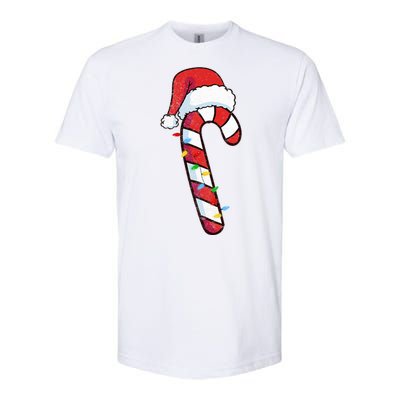 funny Christmas Candy Cane Santa  Softstyle CVC T-Shirt