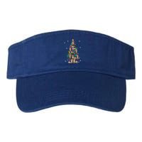 Funny Cat Christmas Tree Santa Hat Cat Lover Cat Mom Cat Dad Cute Gift Valucap Bio-Washed Visor