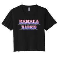 From Childless Cat Ladies Kamala For President Leadership Action & Restoring San Women's Crop Top Tee