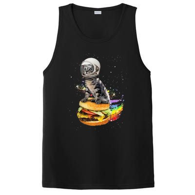 Funny Catronaut Cat Astronaut In Space Hamburger Astrocat PosiCharge Competitor Tank