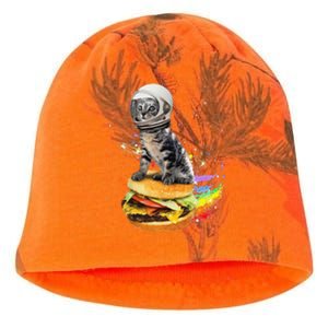 Funny Catronaut Cat Astronaut In Space Hamburger Astrocat Kati - Camo Knit Beanie