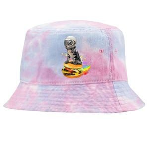 Funny Catronaut Cat Astronaut In Space Hamburger Astrocat Tie-Dyed Bucket Hat