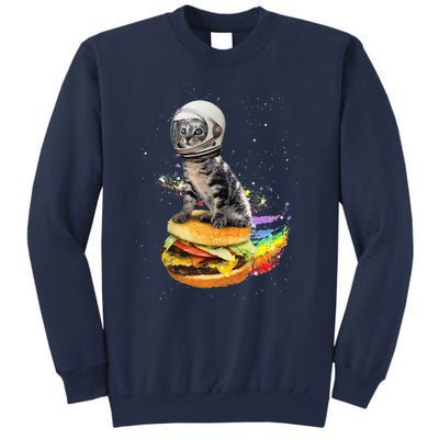 Funny Catronaut Cat Astronaut In Space Hamburger Astrocat Sweatshirt