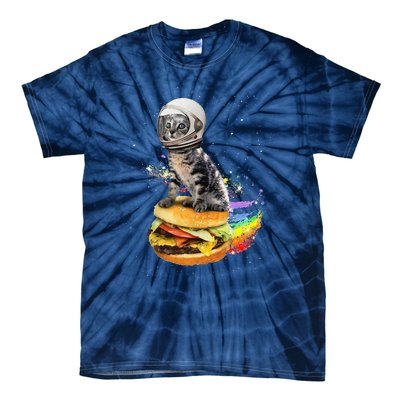 Funny Catronaut Cat Astronaut In Space Hamburger Astrocat Tie-Dye T-Shirt