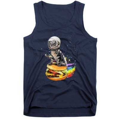 Funny Catronaut Cat Astronaut In Space Hamburger Astrocat Tank Top