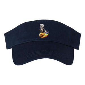 Funny Catronaut Cat Astronaut In Space Hamburger Astrocat Valucap Bio-Washed Visor