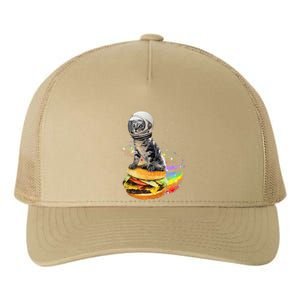 Funny Catronaut Cat Astronaut In Space Hamburger Astrocat Yupoong Adult 5-Panel Trucker Hat